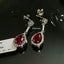 Natural Ruby and Diamond White Gold Earrings