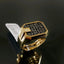 Black and White Diamond Gold Men Ring