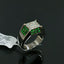 Natural Tsavorite and Diamond Men Ring