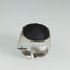 Natural Agate and Cubic Zircon Men Ring