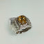 Natural Rutile Quartz and Cubic Zircon Men Ring