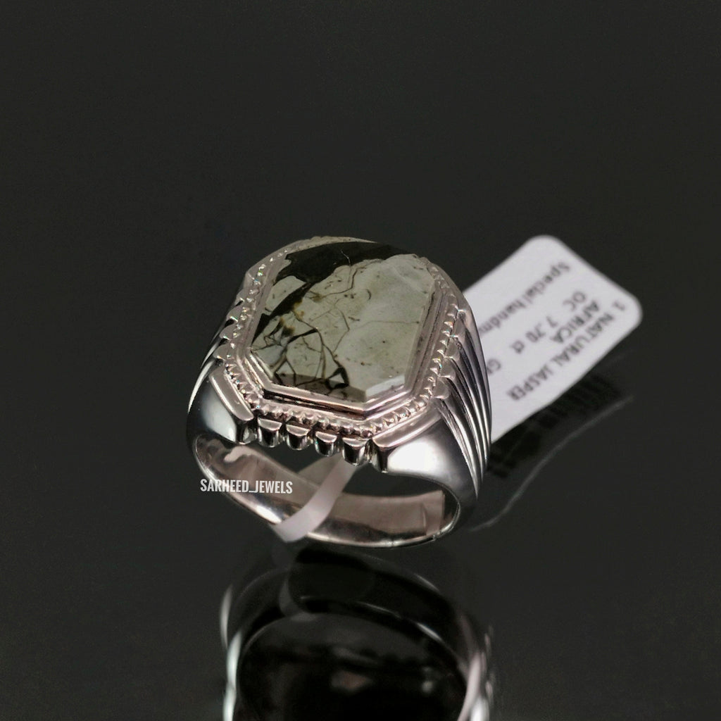 Natural Jasper Men Ring