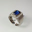 Natural Sapphire and Diamond Men Ring