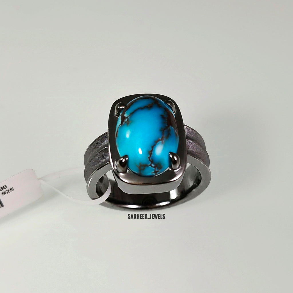 Natural Turquoise Men Ring