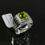 Natural Peridot Men Ring