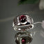 Natural Garnet and Diamond Men Ring