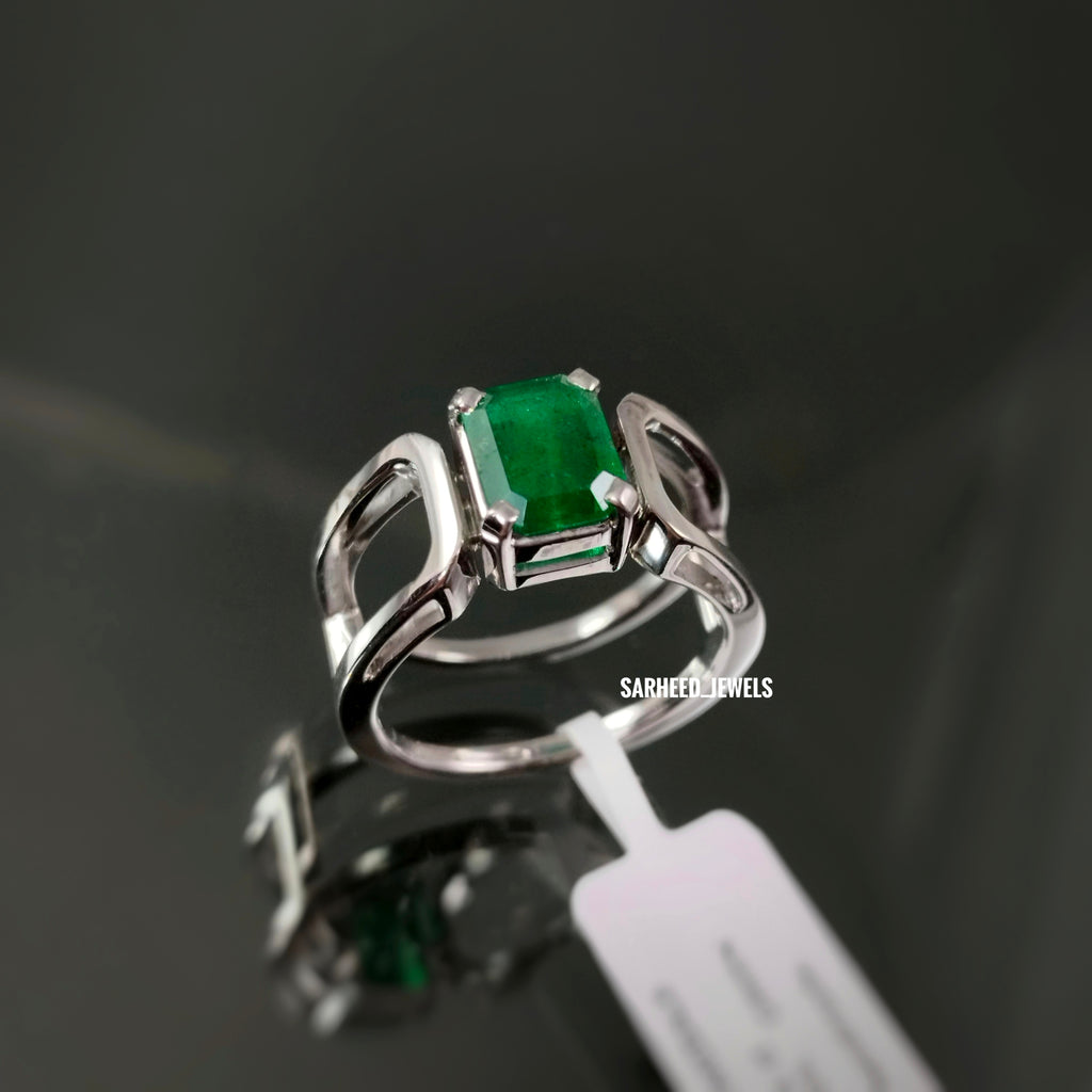 Natural Emerald Men Ring