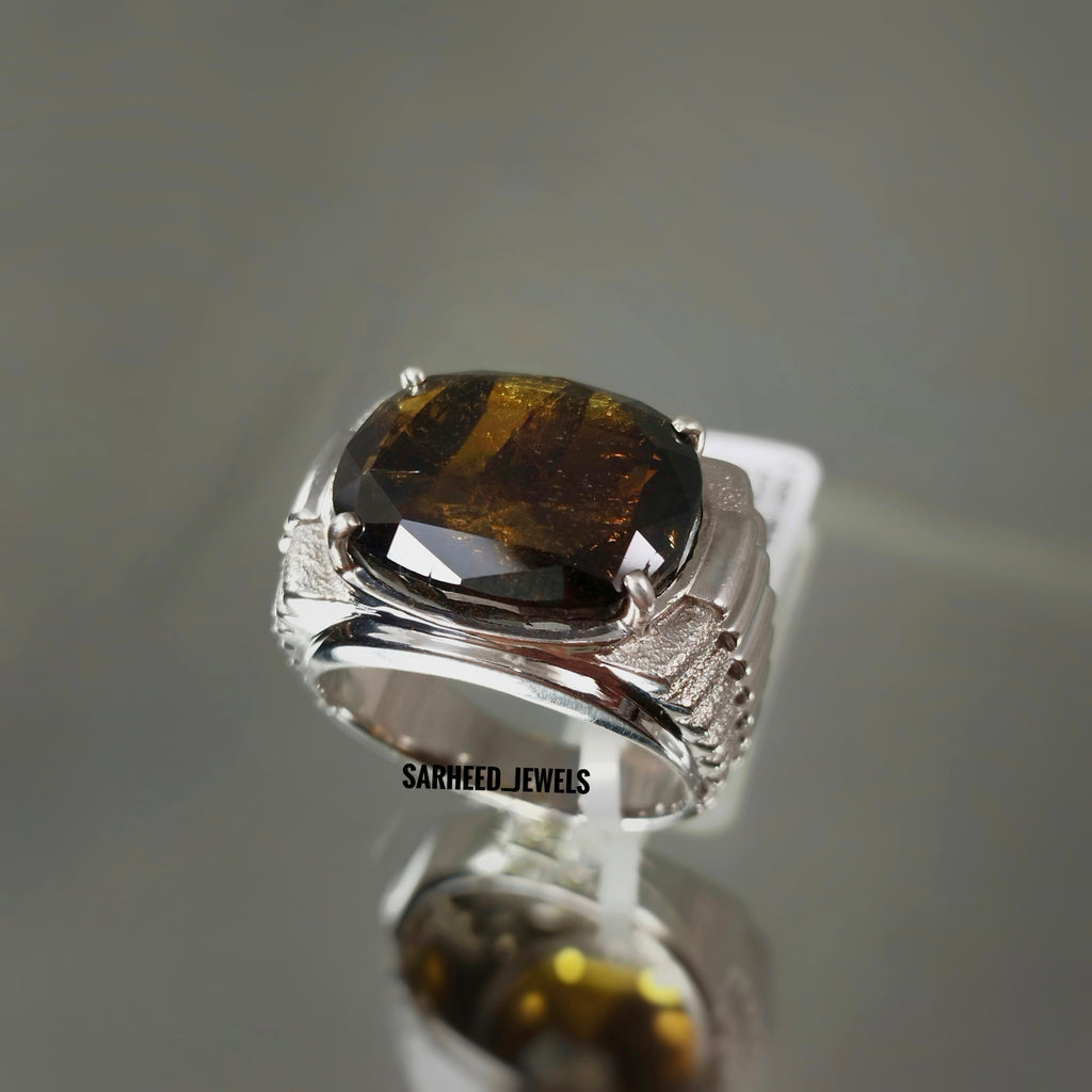 Natural Idocrase Men Ring
