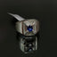 Natural Sapphire and Diamond Men Ring