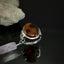 Natural Agate and Diamond Men Ring