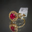 Natural Ruby and Diamond Gold Ring