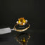 Natural Yellow Sapphire and Diamond Gold Ring