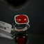 Natural Agate and Diamond White Gold Ring