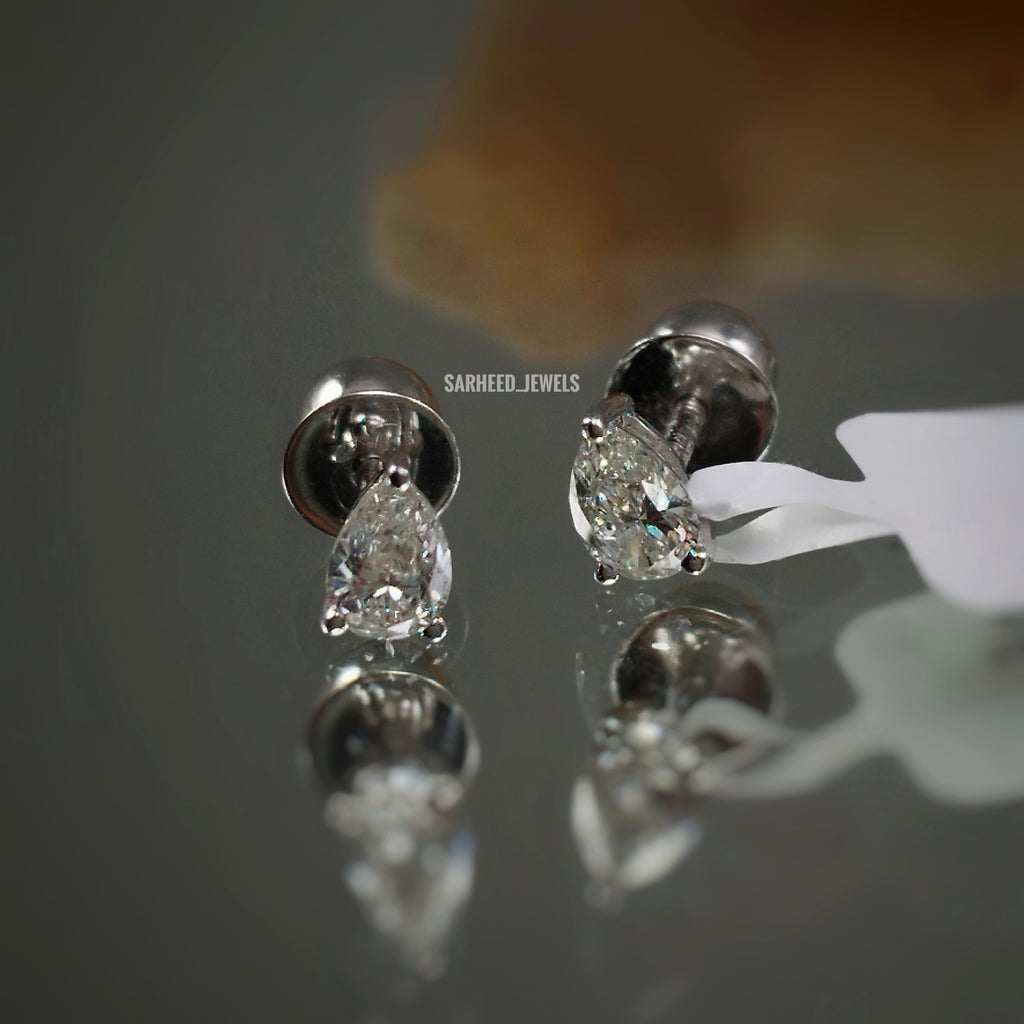 Diamond White Gold Studs