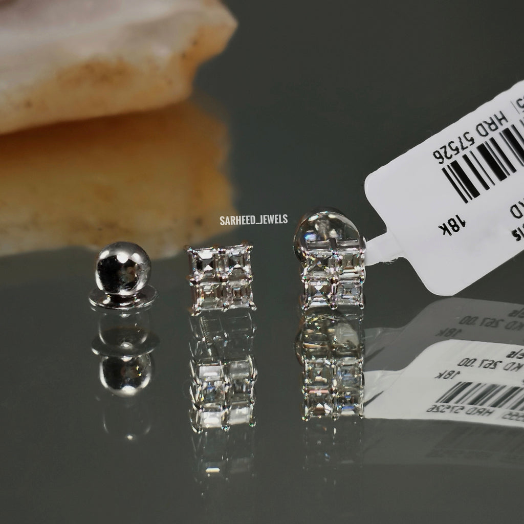 Diamond White Gold Studs