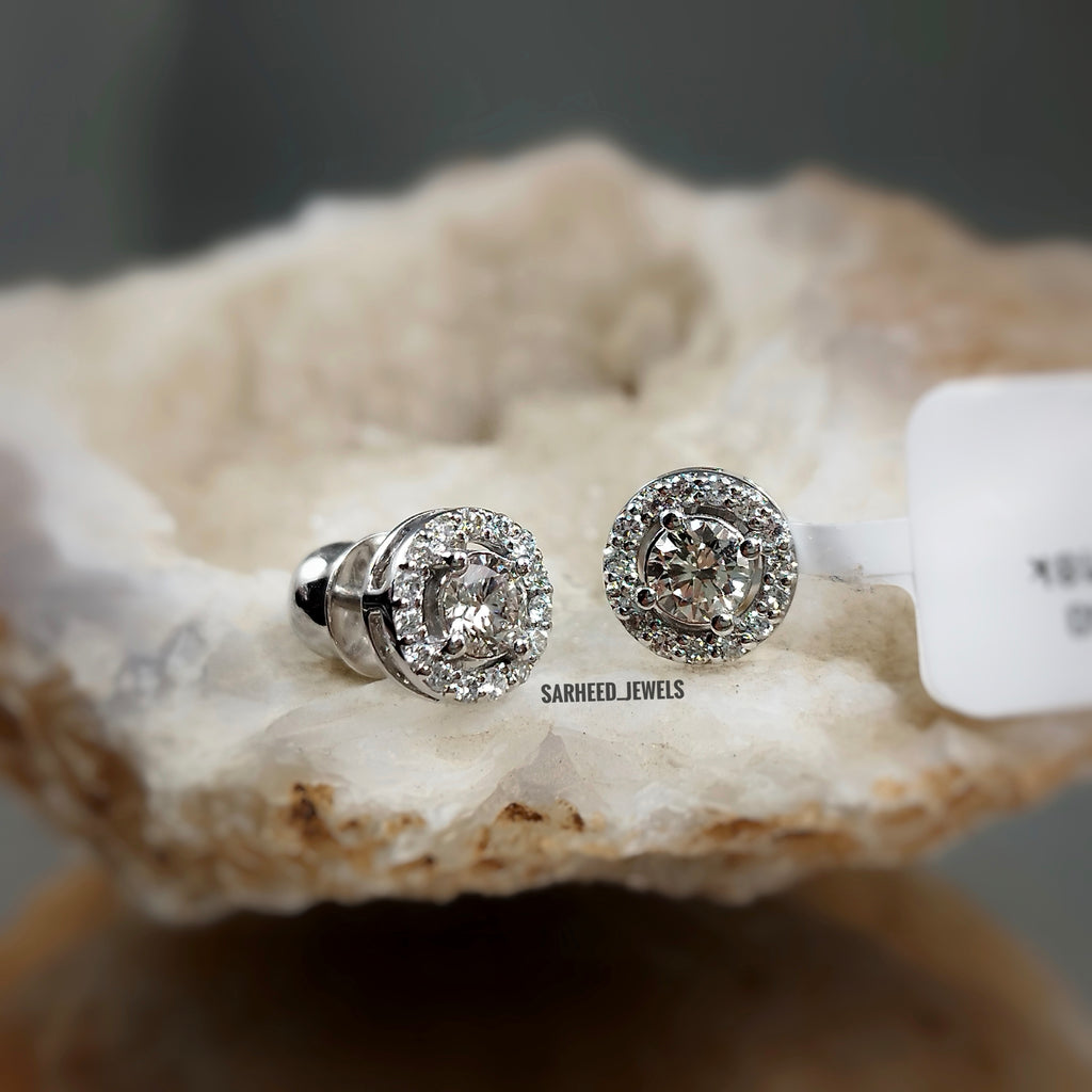 Diamond White Gold Studs