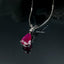 Natural Ruby and Diamond White Gold Necklace