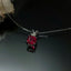 Natural Ruby and Diamond White Gold Necklace