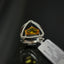 Natural Yellow Sapphire and Diamond White Gold Ring