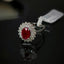 Natural Ruby and Diamond White Gold Ring
