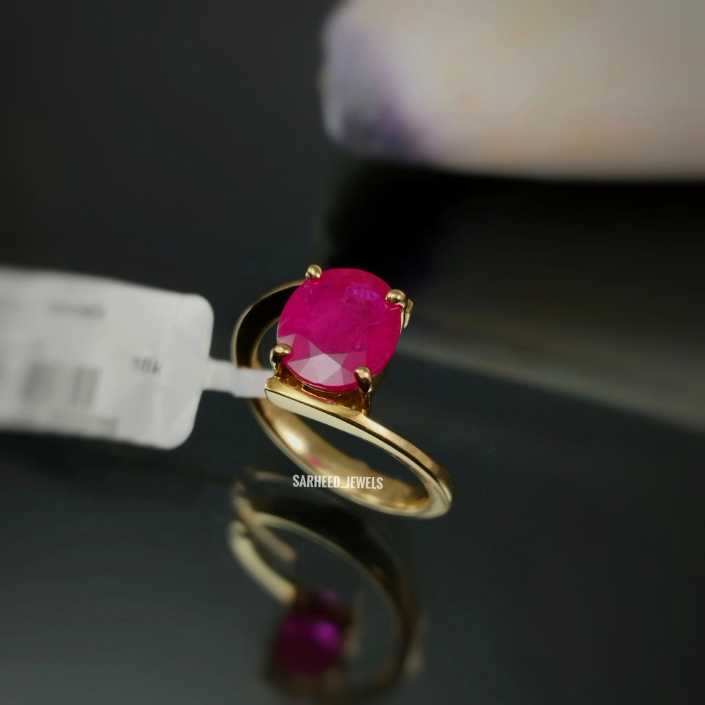 Natural Ruby Gold Ring
