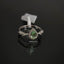 Natural Tsavorite Garnet and Diamond White Gold Ring