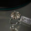 Natural Smoky Quartz and Diamond White Gold ring