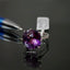 Natural Amethyst and Diamond White Gold Ring