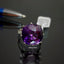 Natural Amethyst and Diamond White Gold Ring