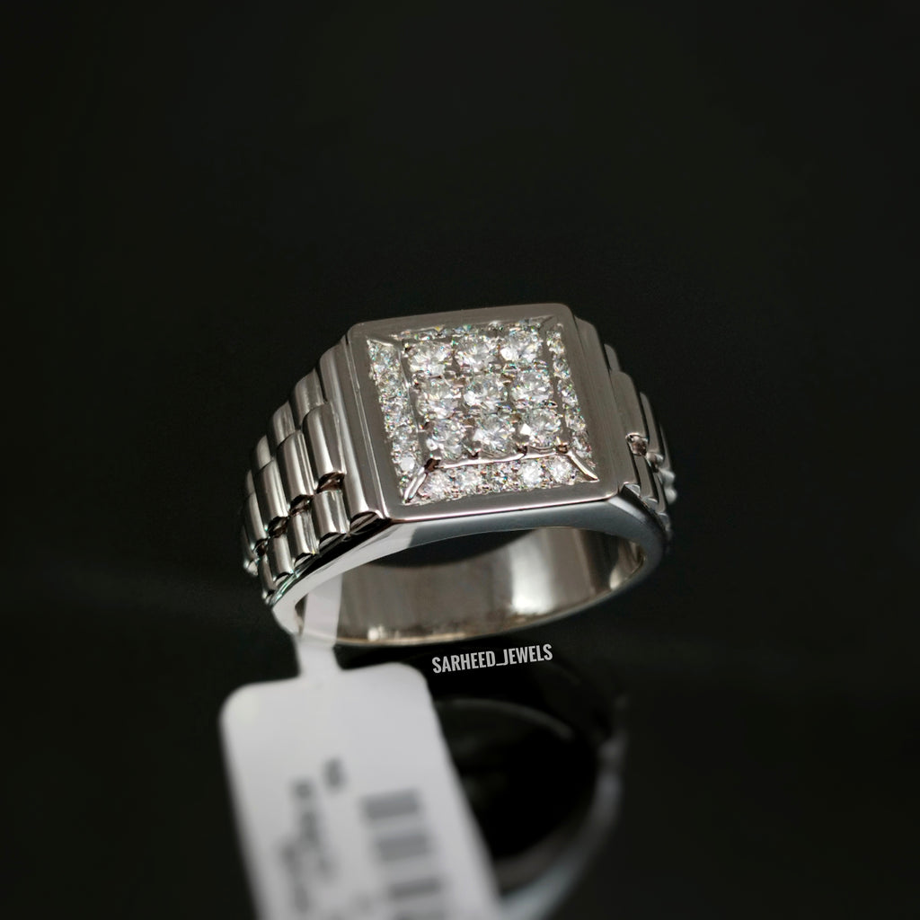 Diamond White Gold Men Ring