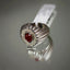 Natural Agate and Diamond Men Ring