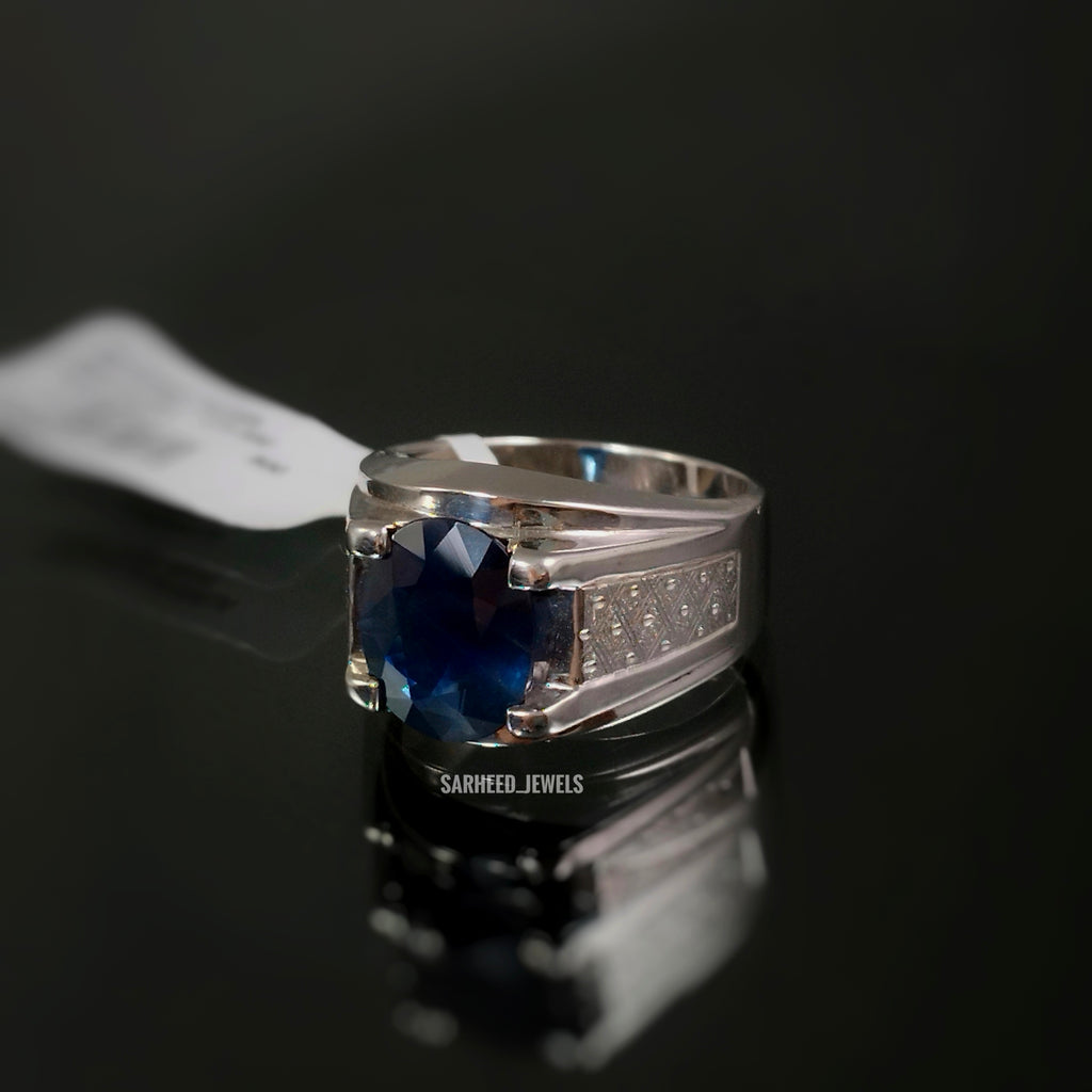 Natural Sapphire Men Ring