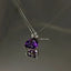 Natural Amethyst and Diamond White Gold Necklace