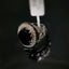Natural Black Agate and Diamond Men Ring