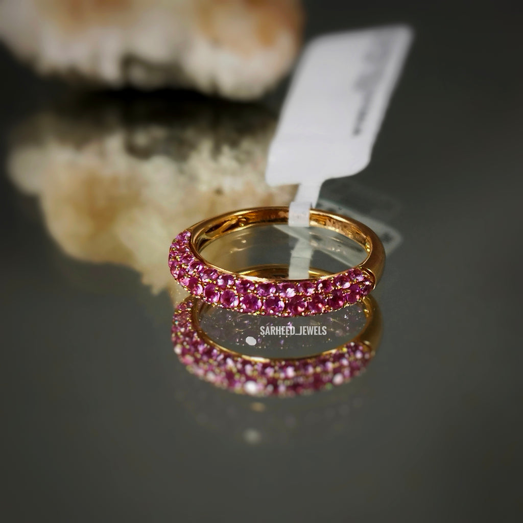 Natural Pink Sapphire Rose Gold Ring