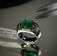 Natural Emerald and Brown Diamond Men Ring