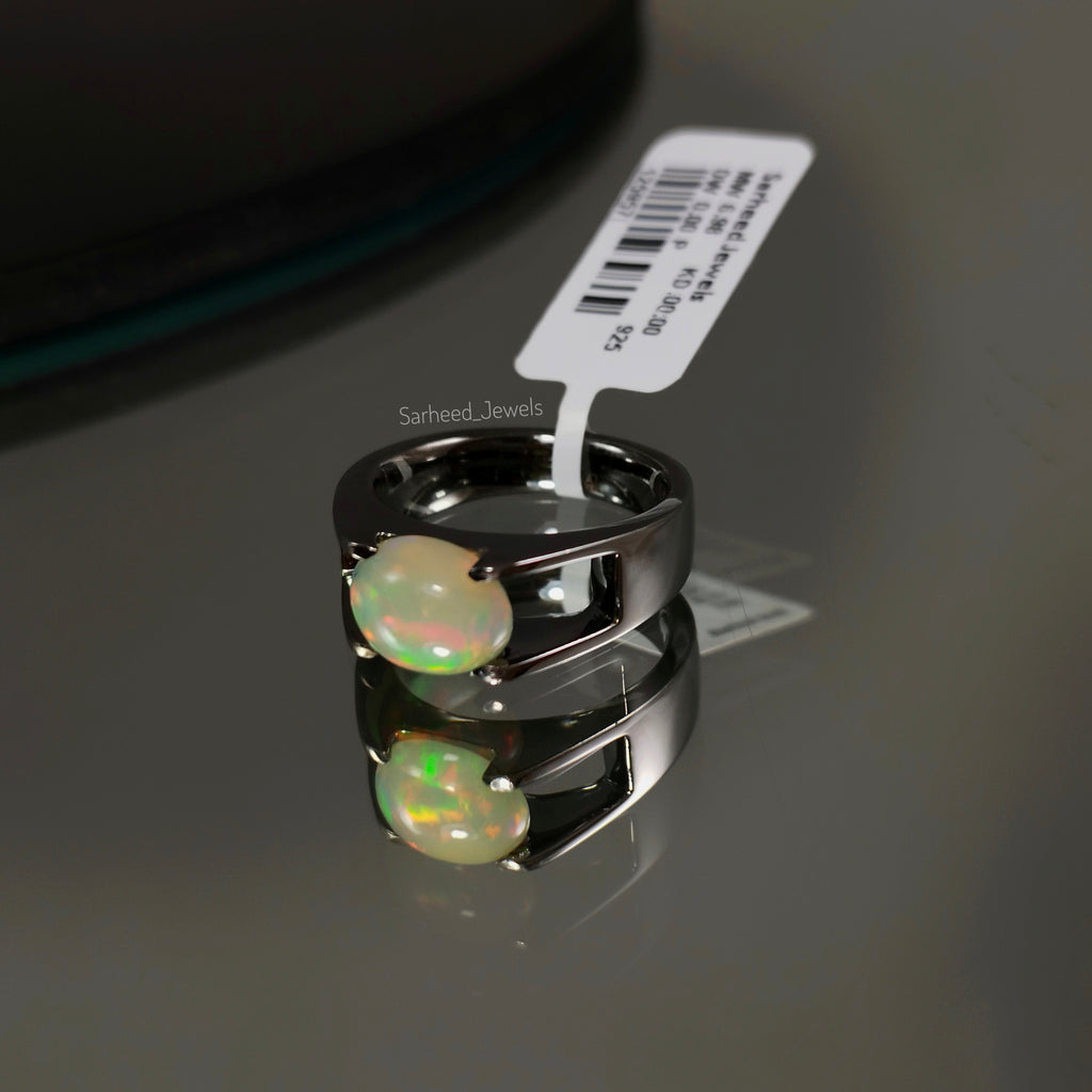 Natural Opal Men Ring