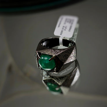 Natural Emerald Men Ring