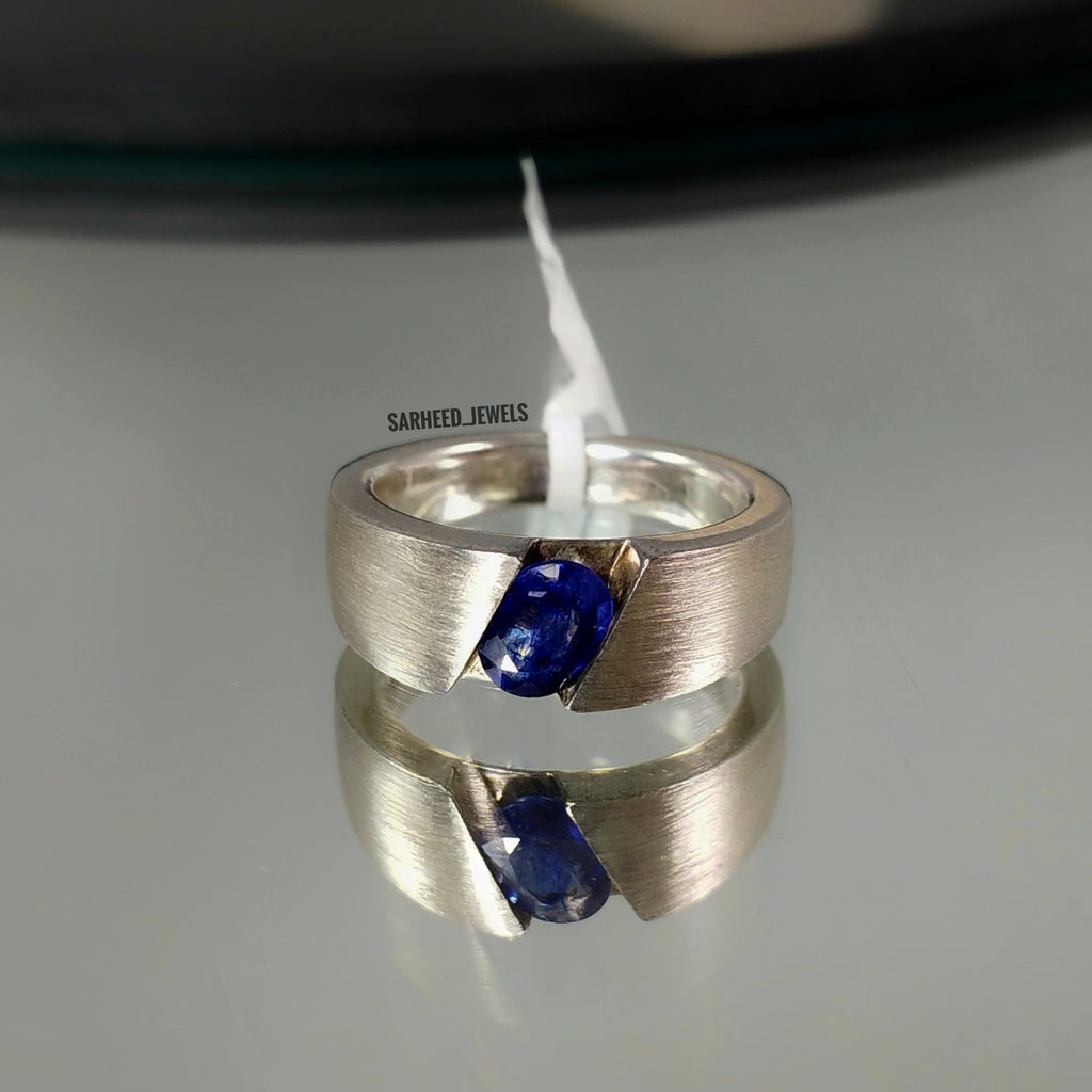 Natural Sapphire Men Ring