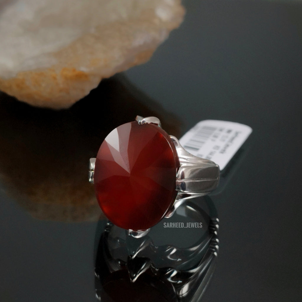 Natural Agate Men Ring