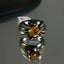 Natural Citrine and Cubic Zircon Men Ring