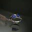 Natural Sapphires and Diamond White Gold Ring