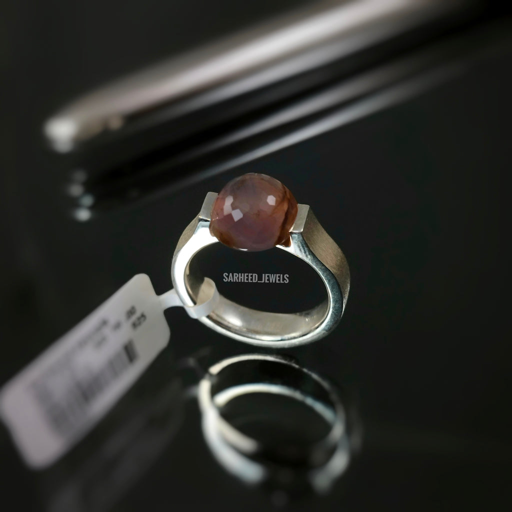 Natural Agate Men Ring