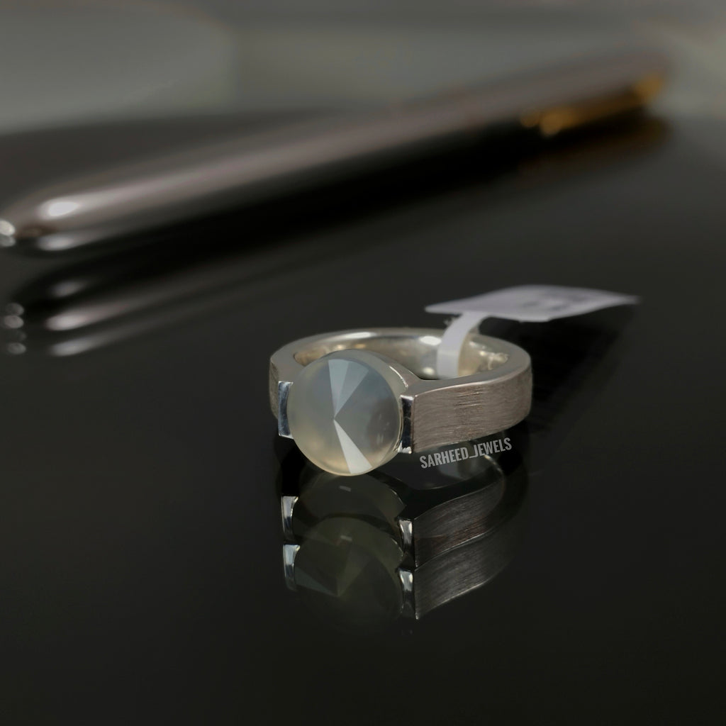 Natural Agate Men Ring