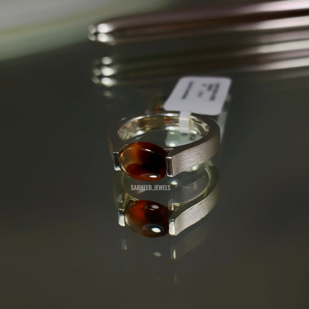 Natural Agate Men Ring