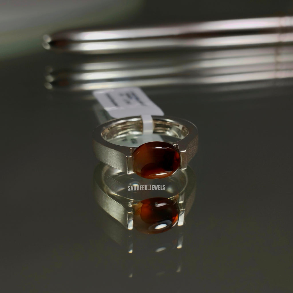 Natural Agate Men Ring
