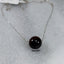 Natural Agate White Gold Necklace