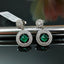 Natural Emerald and Diamond White Gold Earrings