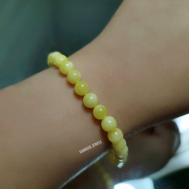 Natural Amber Beads Bracelet (Unisex)