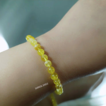 Natural Amber Beads Bracelet (Unisex)